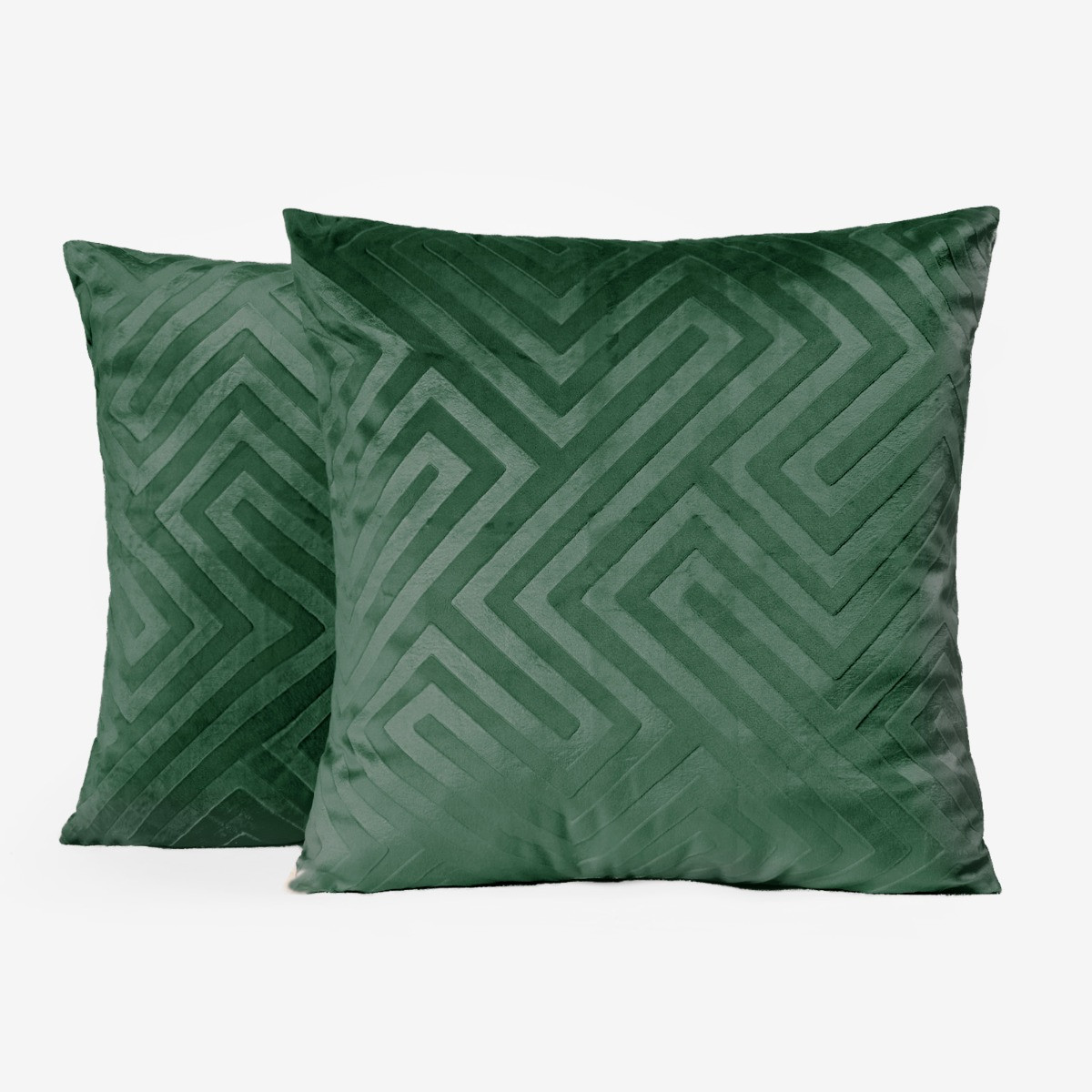 OHS Cut Out Matte Velvet Cushion Covers - Forest Green>