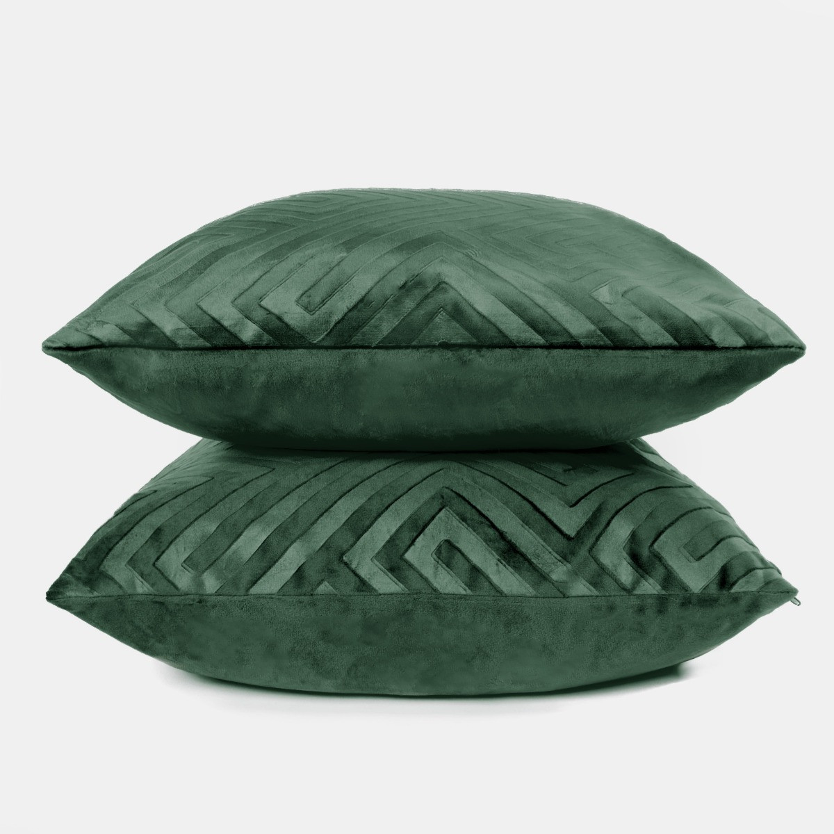 OHS Cut Out Matte Velvet Cushion Covers - Forest Green>