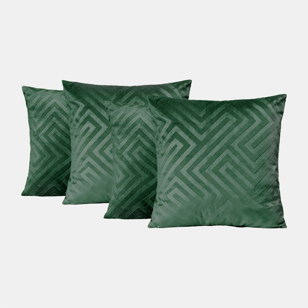 OHS Cut Out Matte Velvet Cushion Covers - Forest Green>