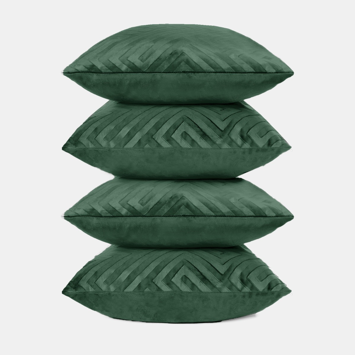 OHS Cut Out Matte Velvet Cushion Covers - Forest Green>