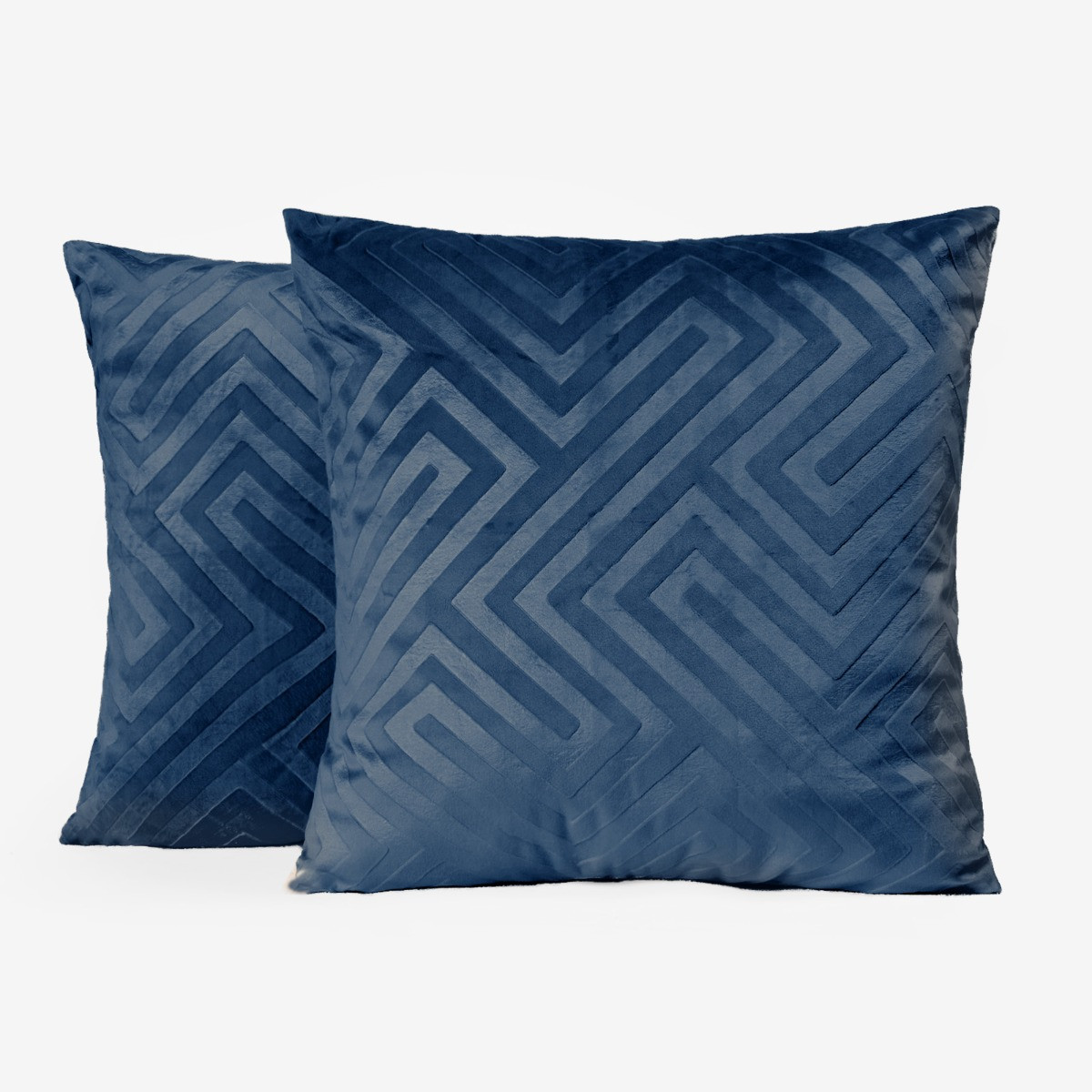 OHS Cut Out Matte Velvet Cushion Covers - Navy>