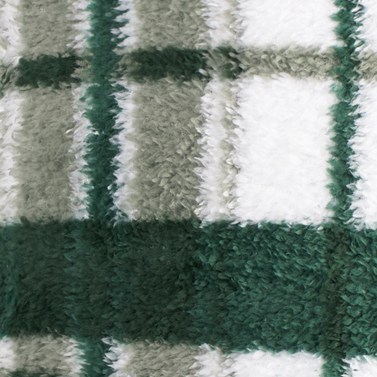OHS Check Print Teddy Cushion Covers - Forest Green>