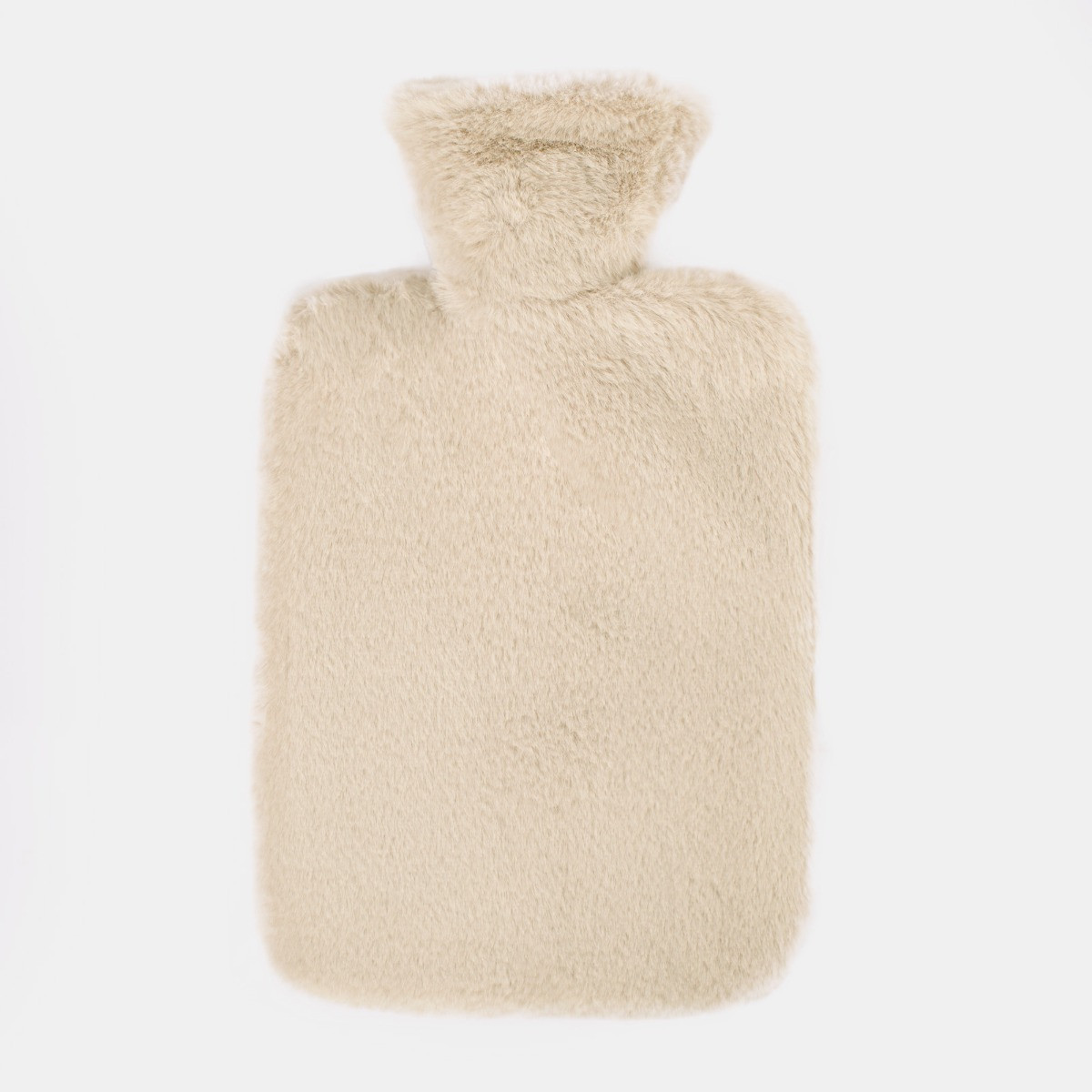 OHS Faux Fur Hot Water Bottle - Natural>