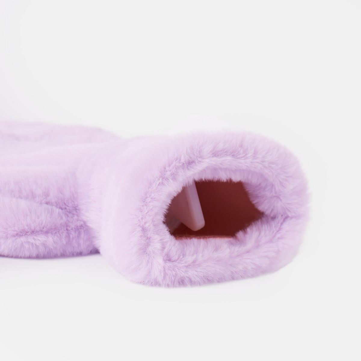 OHS Faux Fur Hot Water Bottle - Lilac>