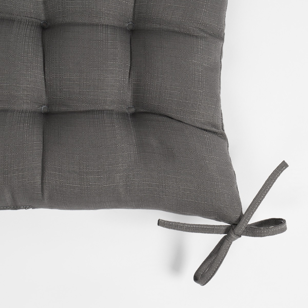 OHS Linen Look Indoor Seat Pads - Charcoal>