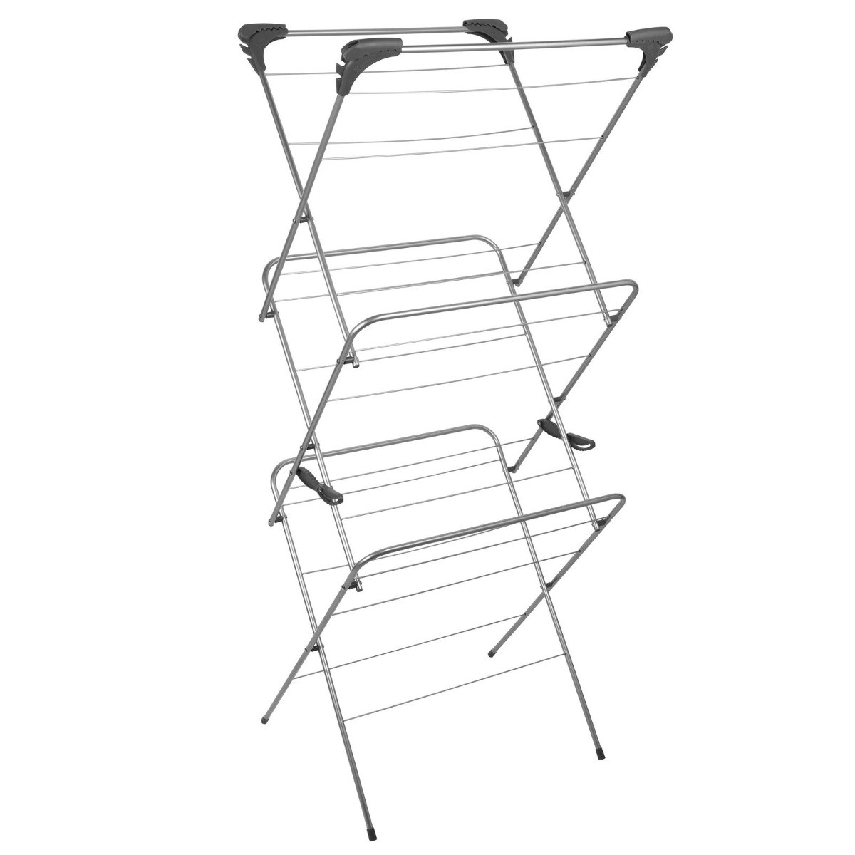 Kleeneze 3 Tier Clothes Airer, Silver -15M>