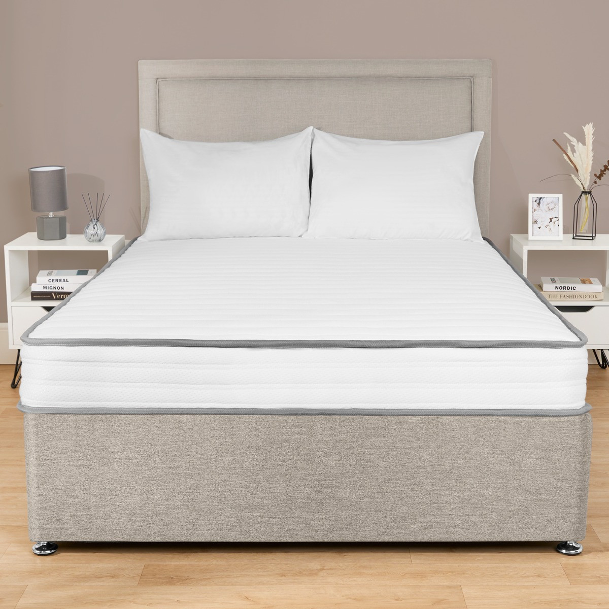 OHS Extra Comfort Memory Foam Spring Mattress – White>