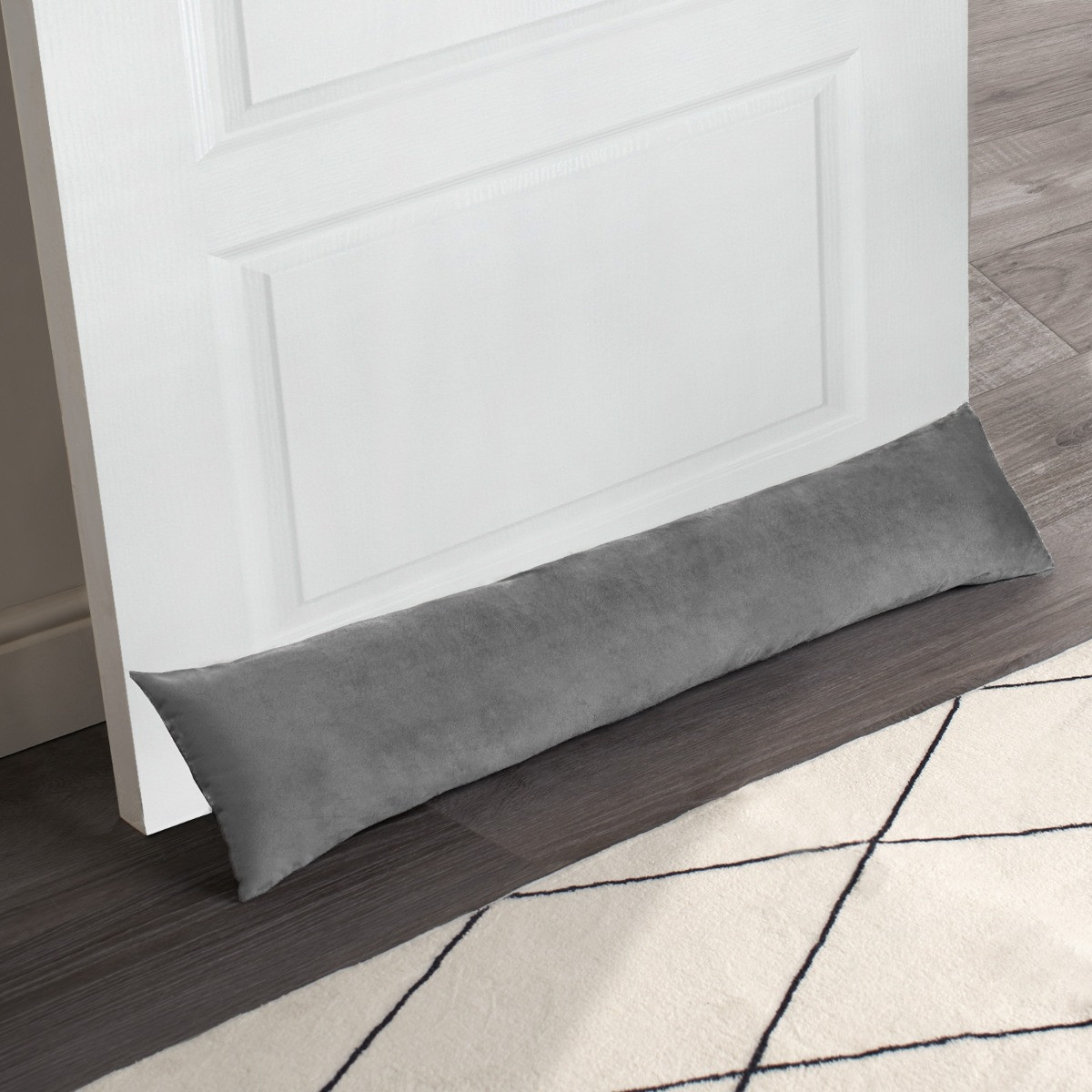 OHS Matte Velvet Draught Excluder - Charcoal>