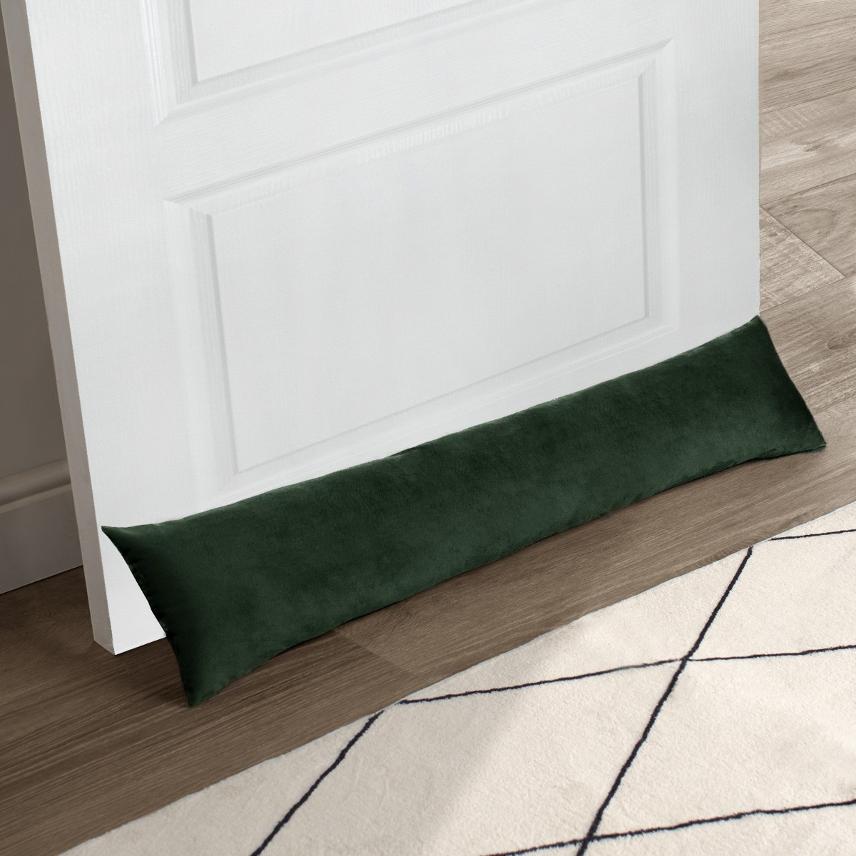 OHS Matte Velvet Draught Excluder - Green>