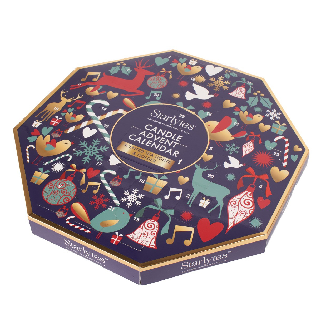 Starlytes Christmas Scented Tealights and Holder Advent Calendar >