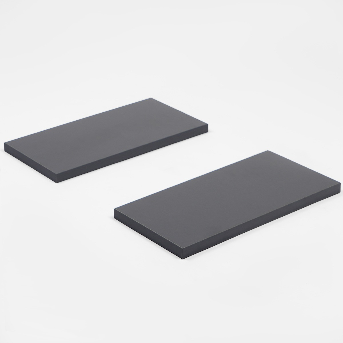 OHS Set Of 2 Floating Shelves, Grey - 20 x 40 cm>