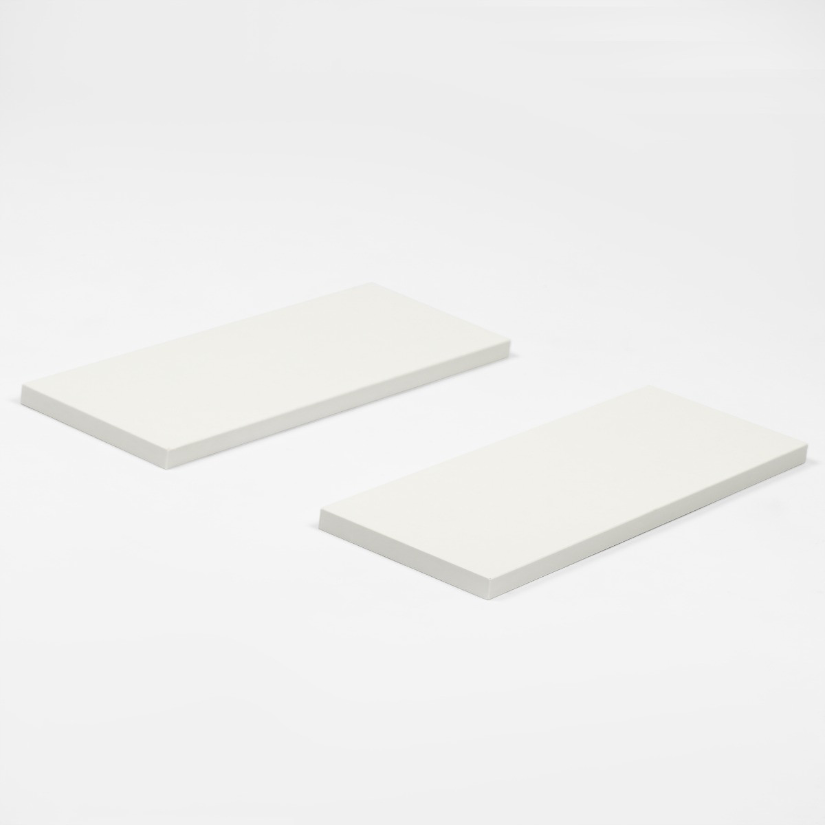 OHS Set Of 2 Floating Shelves, White - 15 x 40 cm>