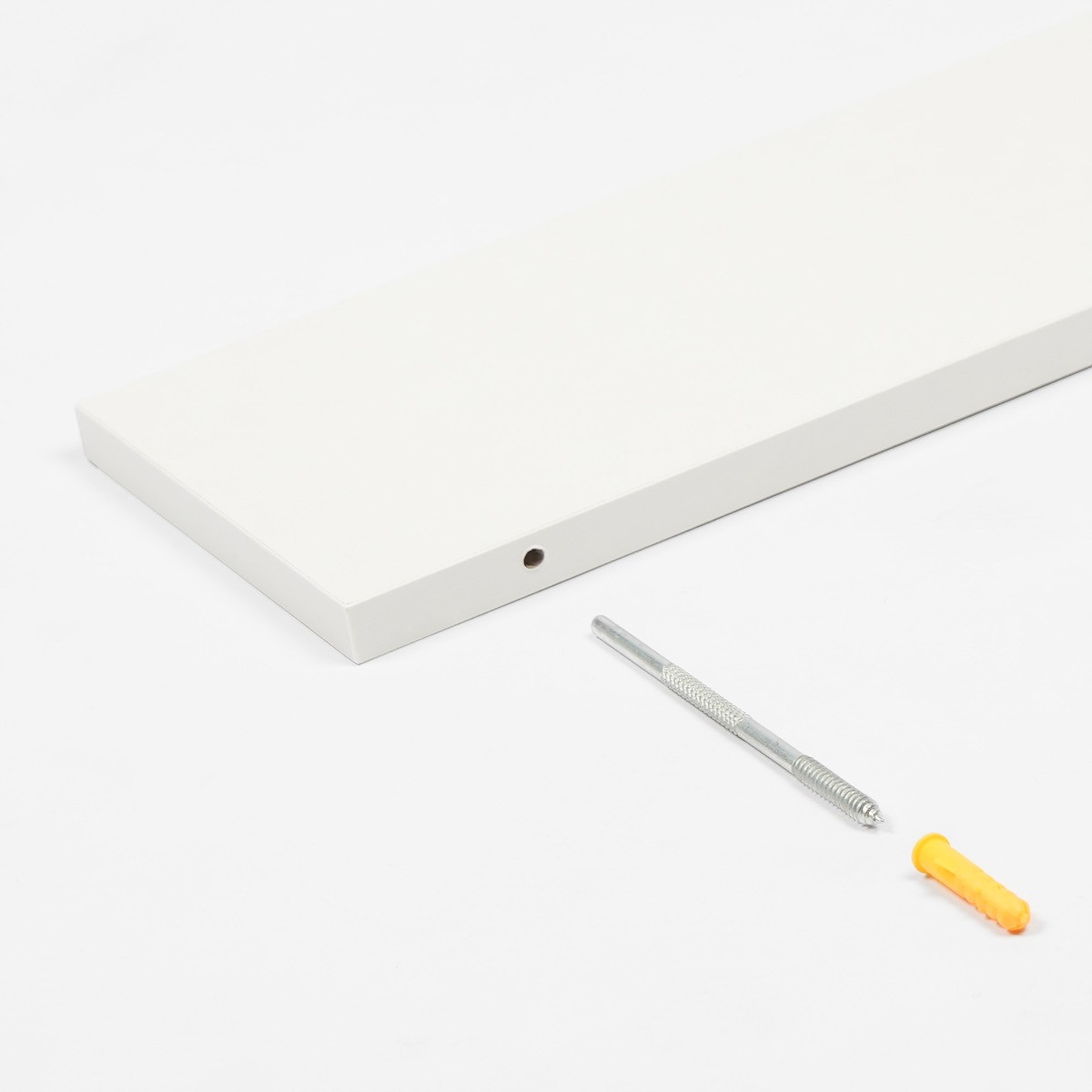 OHS Set Of 2 Floating Shelves, White - 15 x 40 cm>