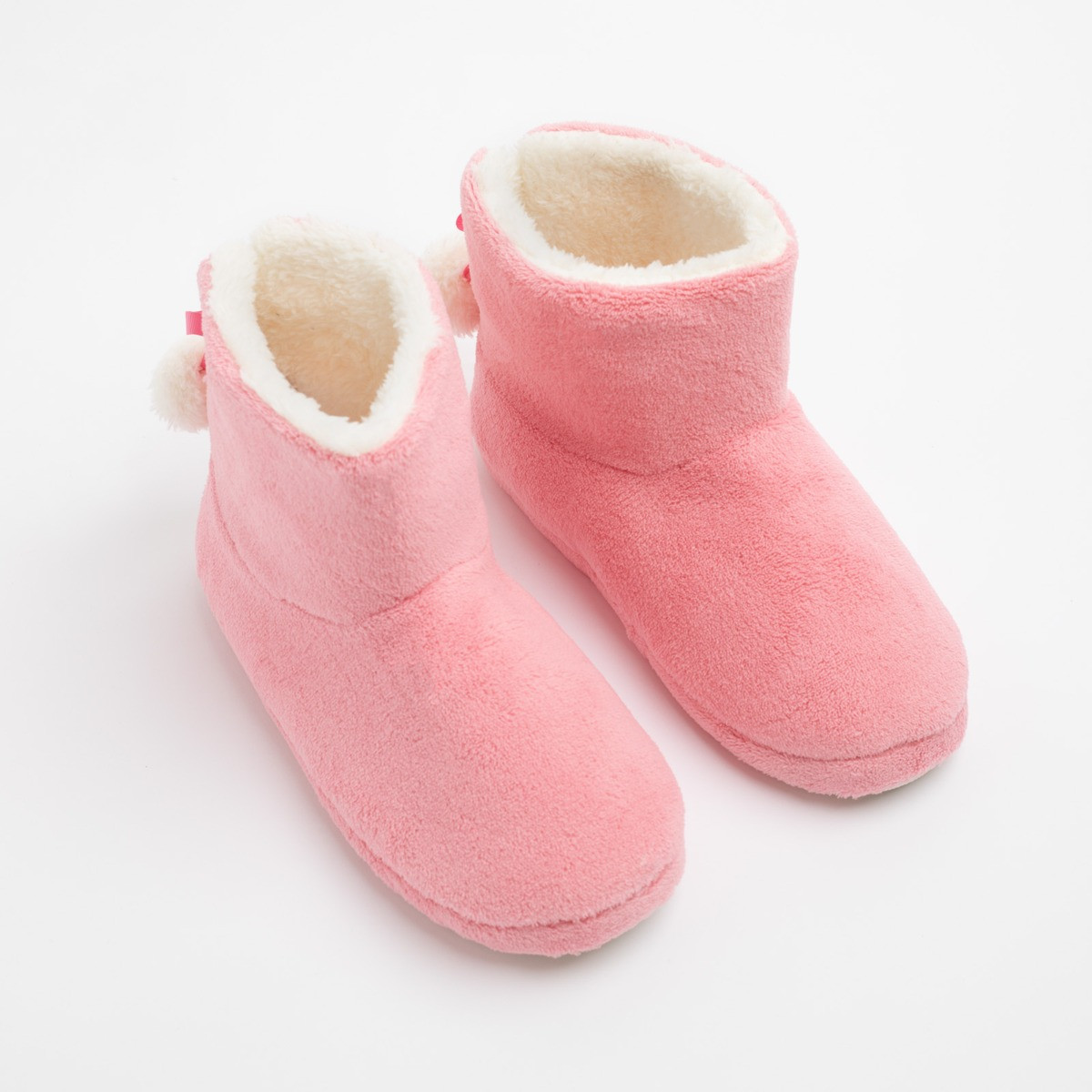 OHS Fluffy Boot Slippers, Blush - Large 7/8>