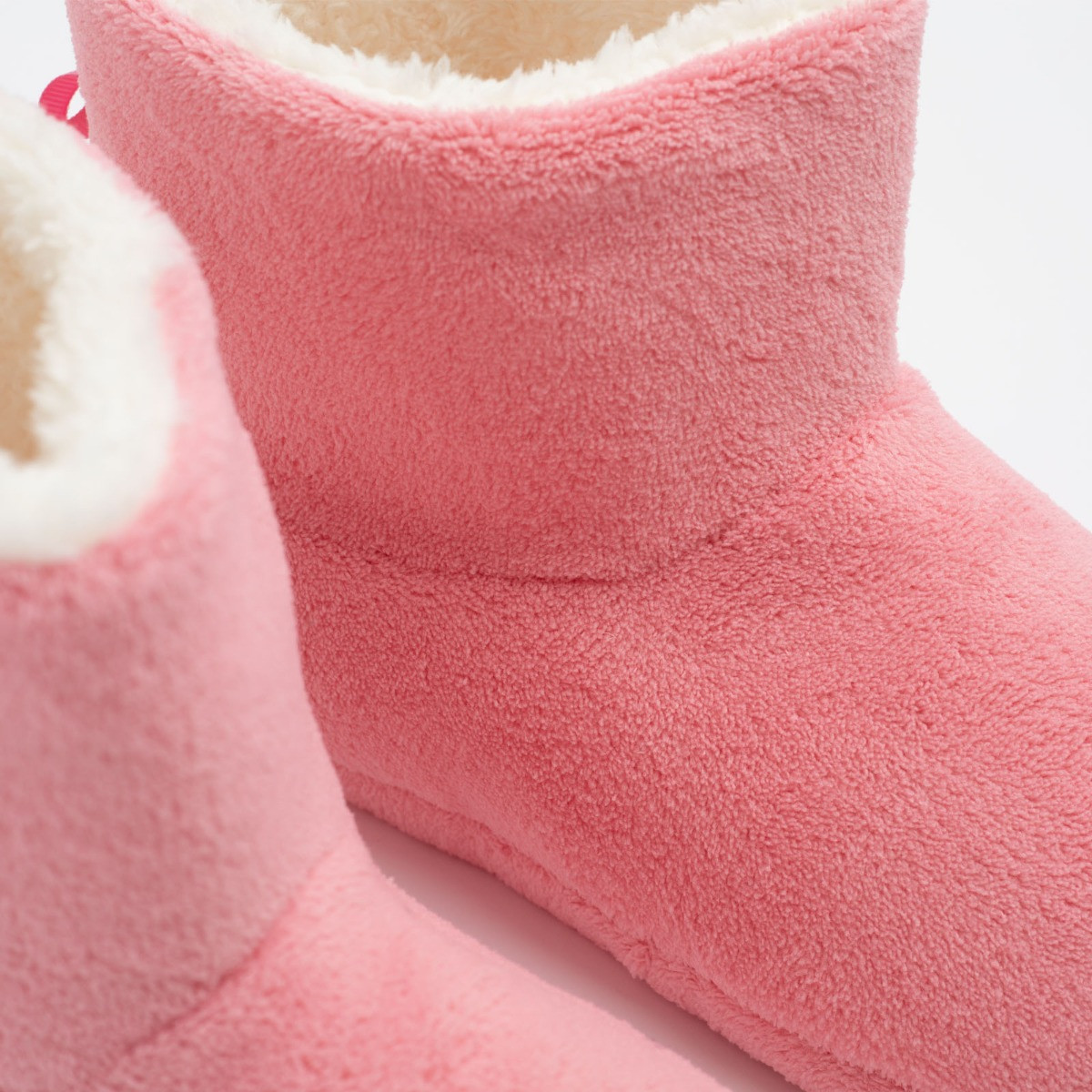 OHS Fluffy Boot Slippers, Blush - Large 7/8>