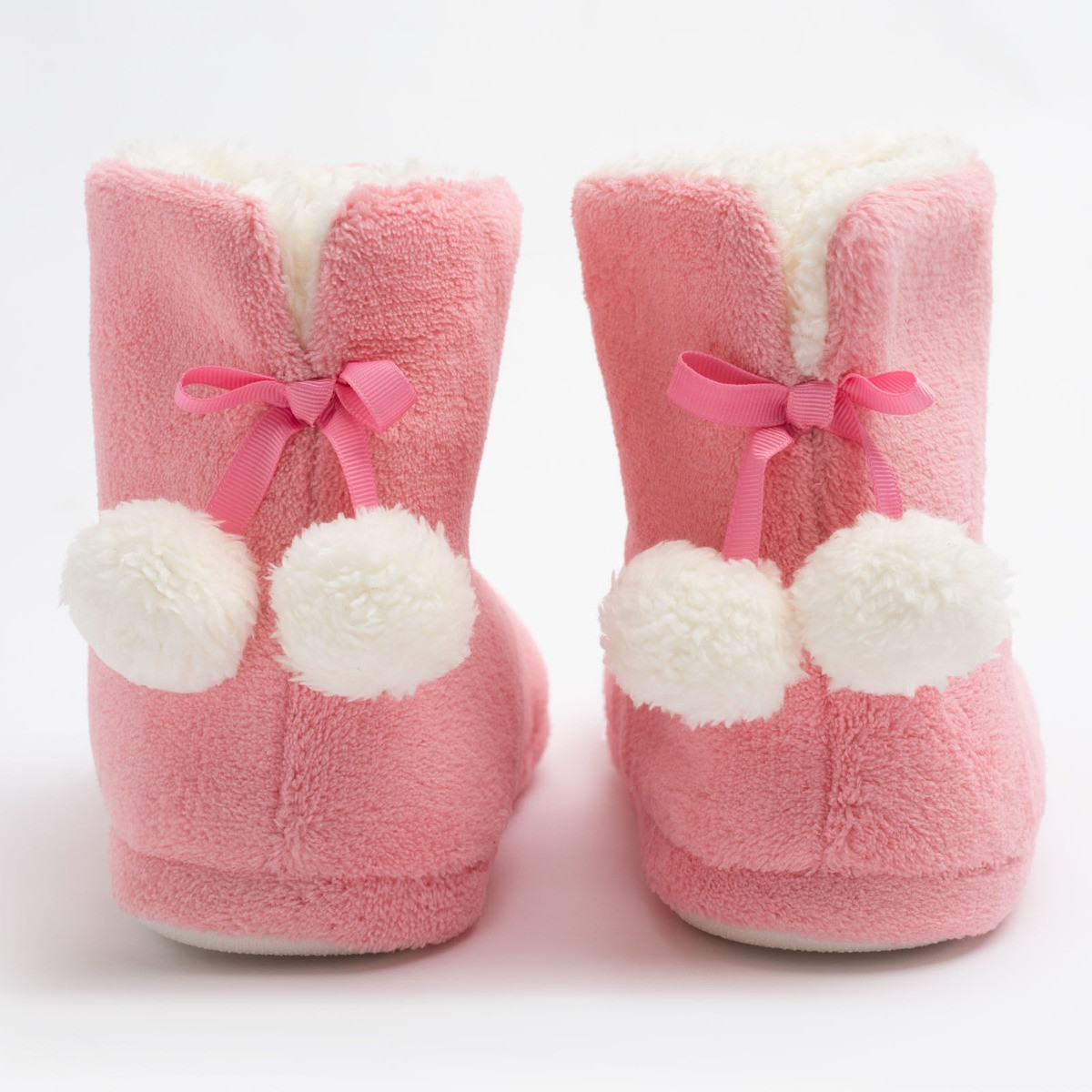 OHS Fluffy Boot Slippers, Blush - Large 7/8>