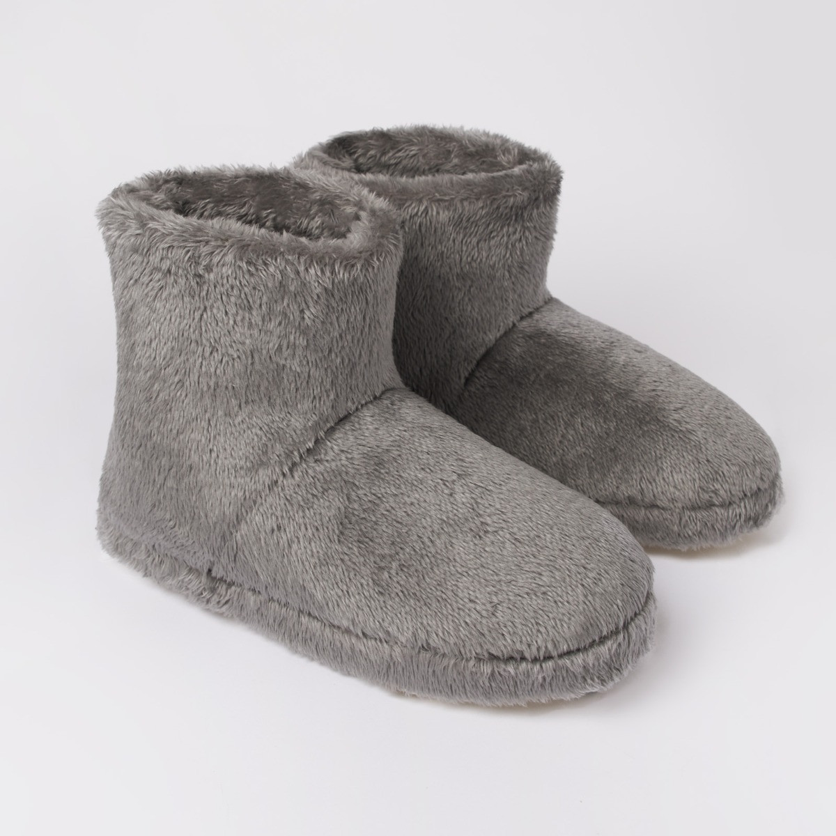 OHS Teddy Boot Slippers - Grey