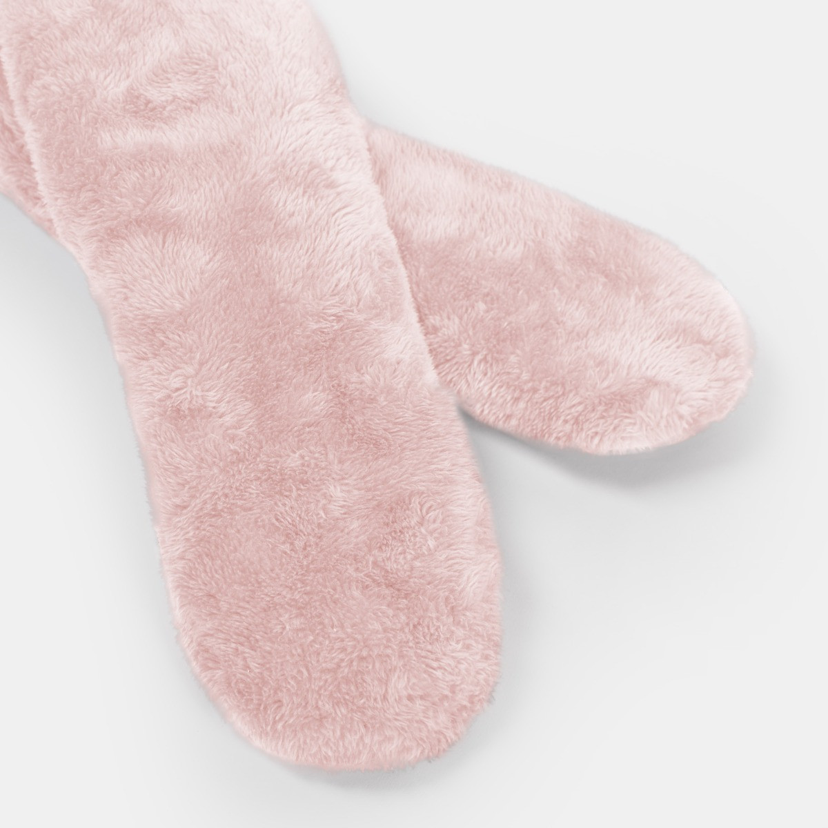 OHS Teddy Sherpa Reverse Slipper Socks - Blush>