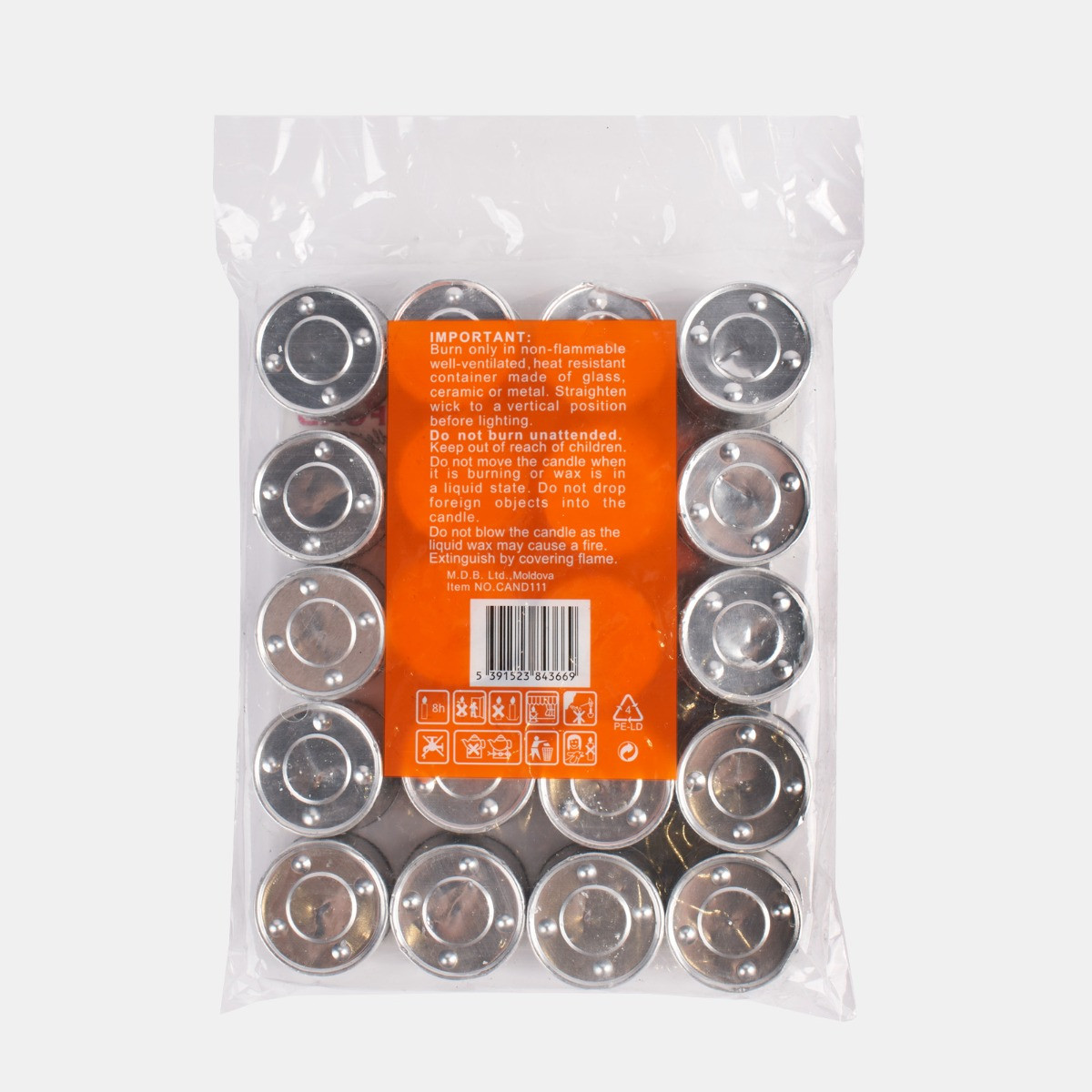 Carlingford 8 Hour Tea Light Candles - 20 Pack>