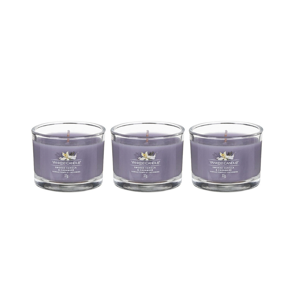 Yankee Candle Votive Set Of 3 - Smoked Vanilla & Cashmere>