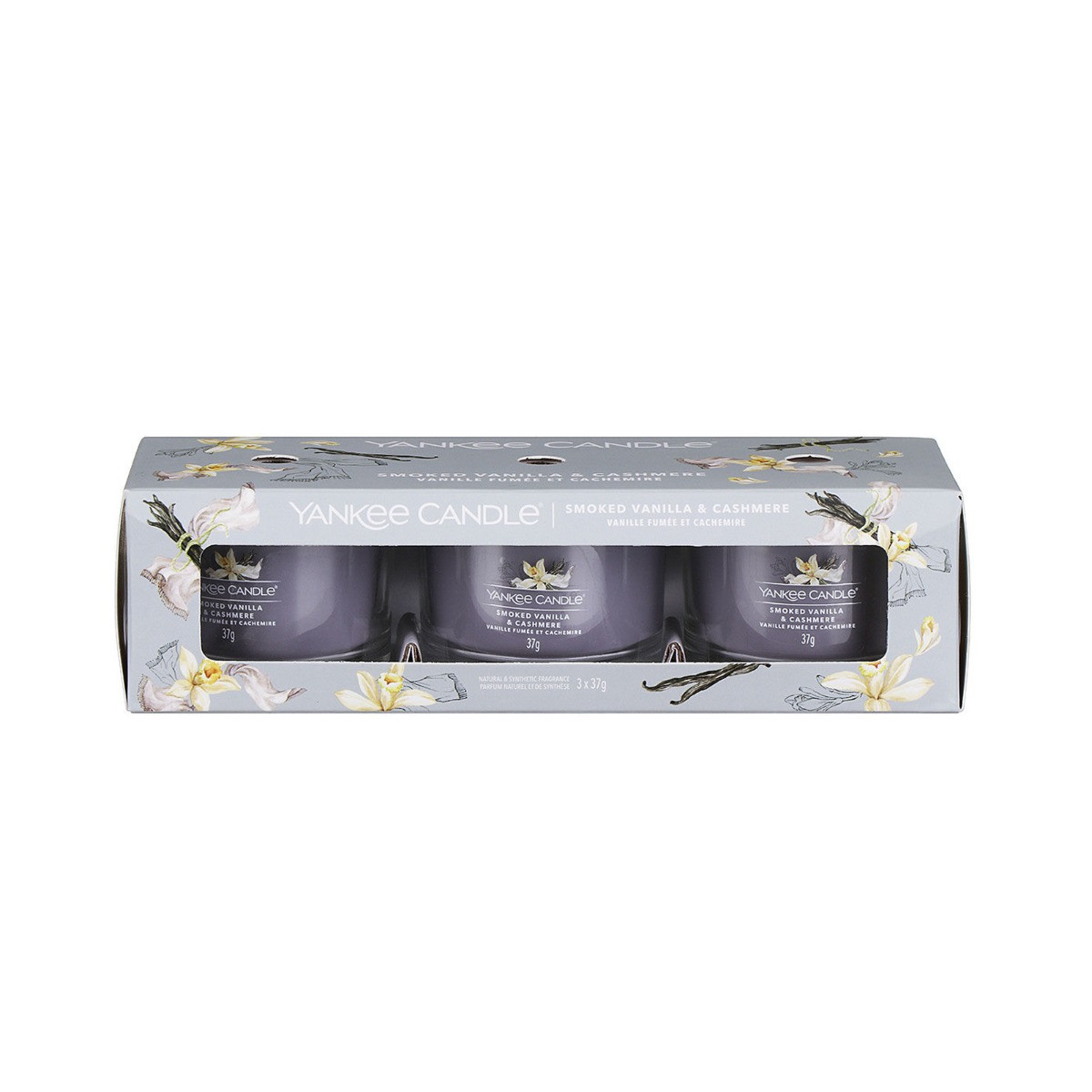 Yankee Candle Votive Set Of 3 - Smoked Vanilla & Cashmere>