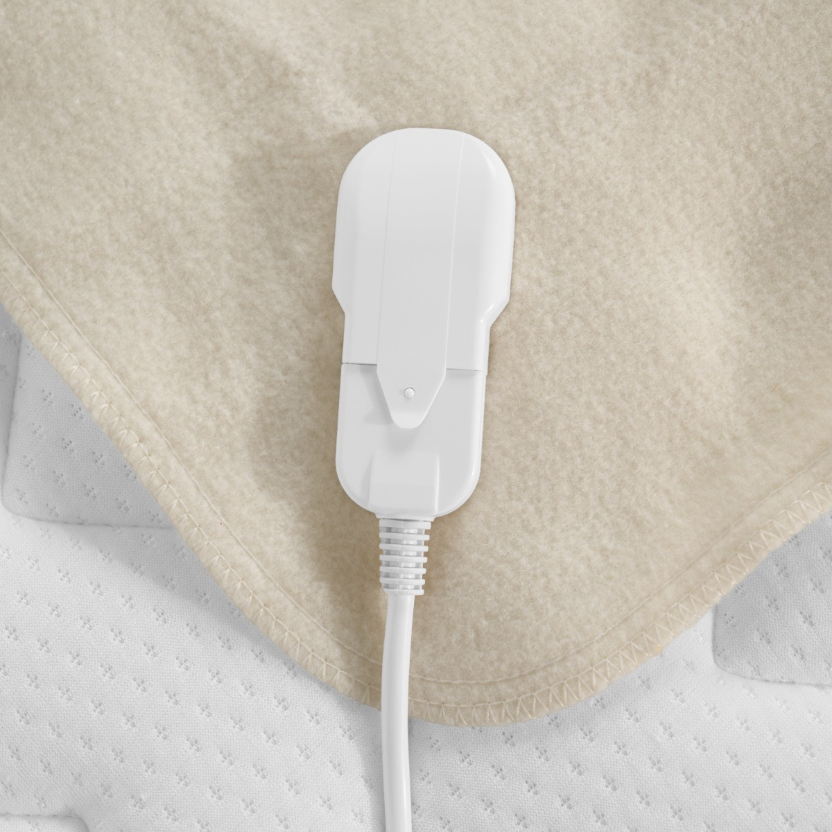 OHS Electric Heated Fleece Under Blanket Sheet, White - Single>