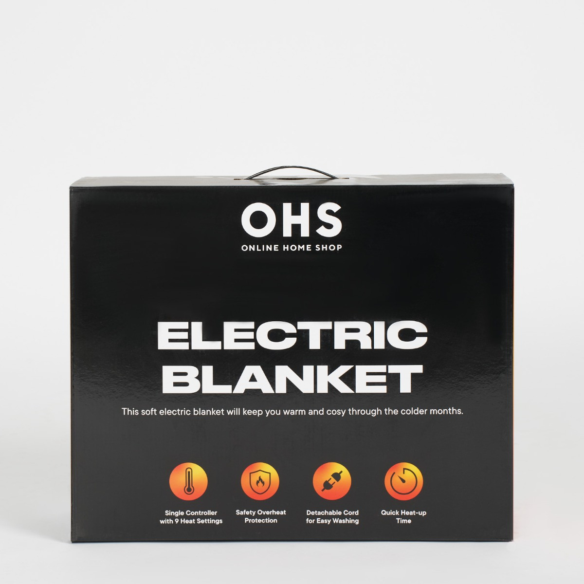 OHS Electric Heated Fleece Under Blanket Sheet, White - Single>