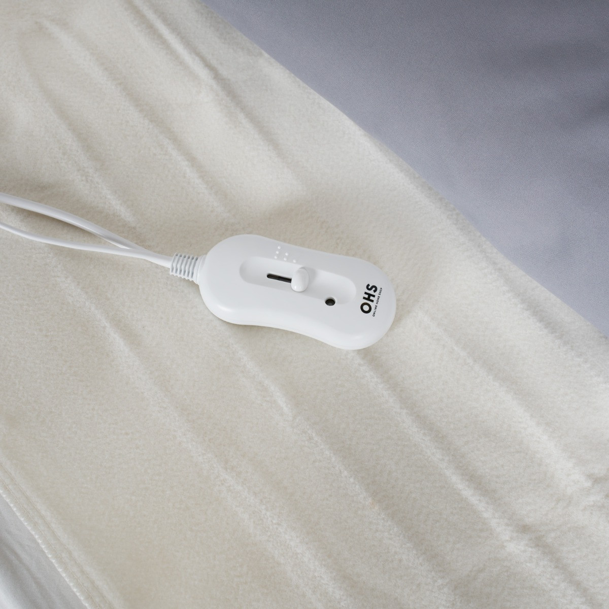 OHS Electric Heated Fleece Under Blanket Sheet, White - Single