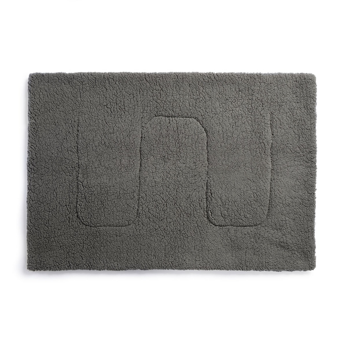 OHS Paw Print Soft Sherpa Reverse Quilted Pet Blanket - Charcoal>