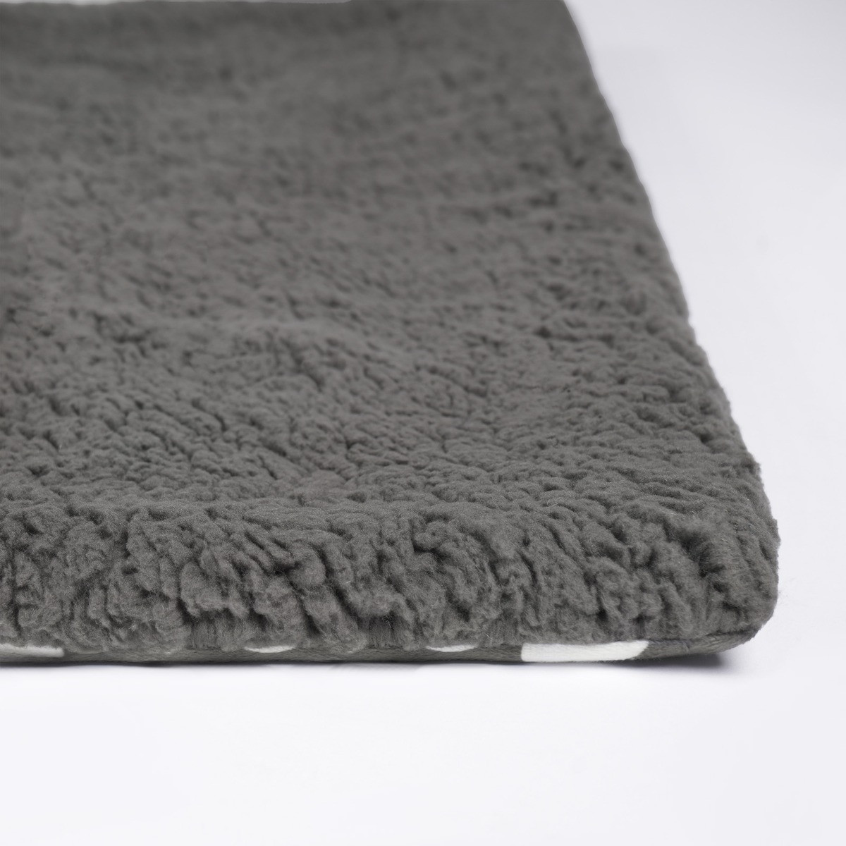 OHS Paw Print Soft Sherpa Reverse Quilted Pet Blanket - Charcoal>