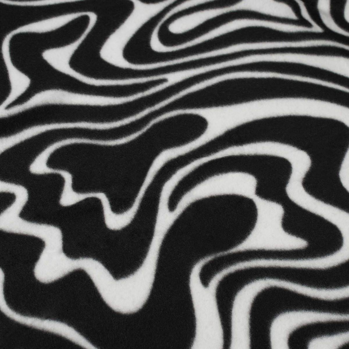 OHS Abstract Pattern Polar Fleece Throw - Black & White>