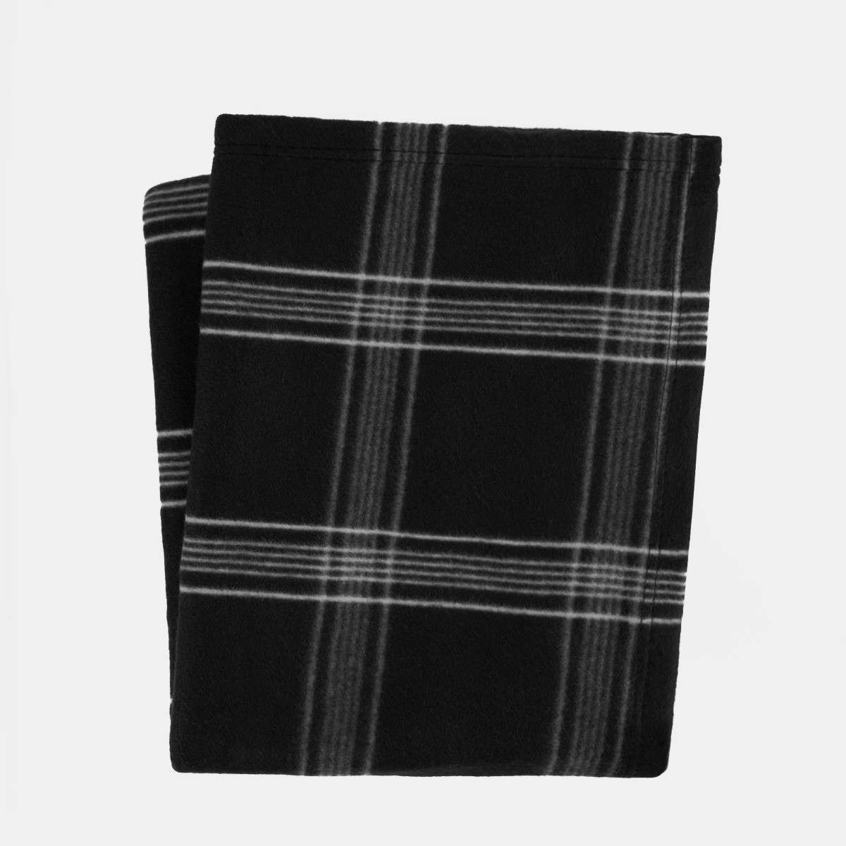 OHS Check Pattern Fleece Throw - Black & White>