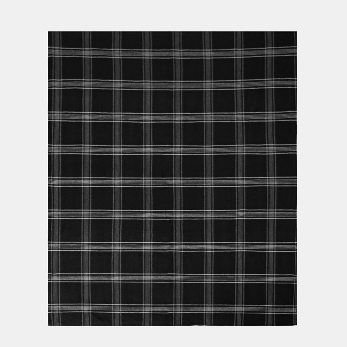 OHS Check Pattern Fleece Throw - Black & White>