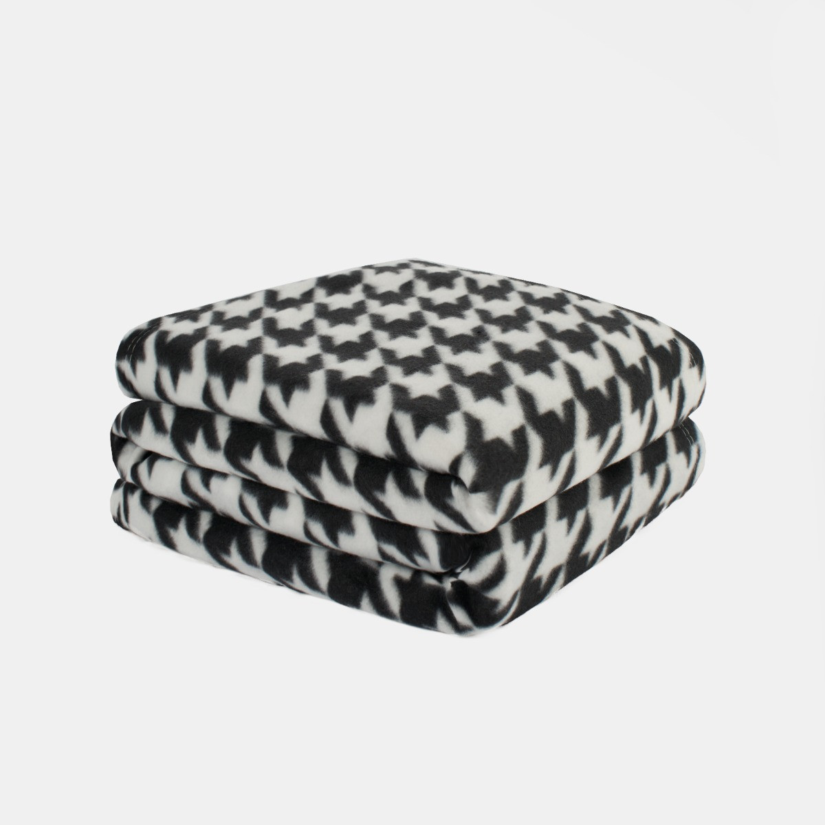 OHS Houndstooth Fleece Throw - Black & White>