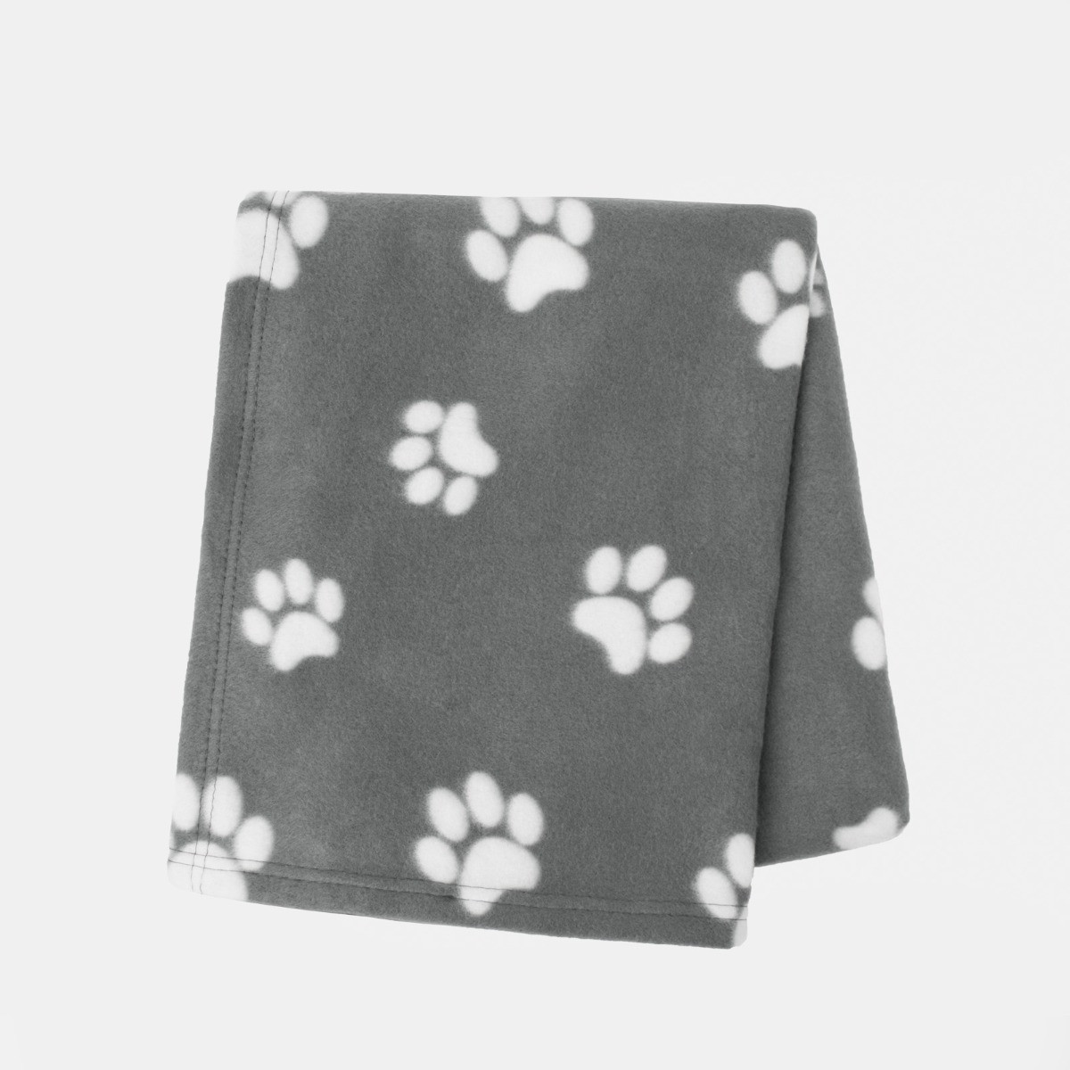 OHS Pet Paw Print Fleece Throw - Charcoal Grey>