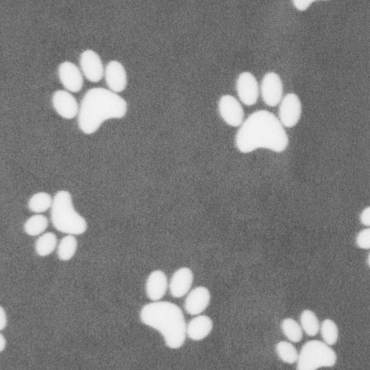 OHS Pet Paw Print Fleece Throw - Charcoal Grey>