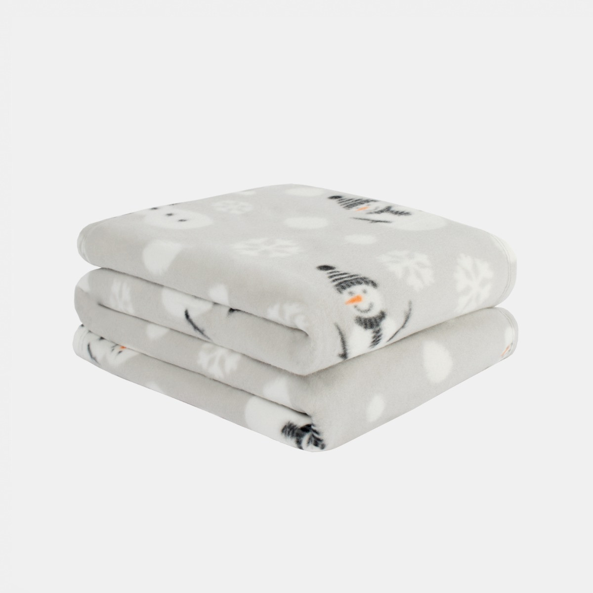 OHS Snowman Fleece Throw - Grey>