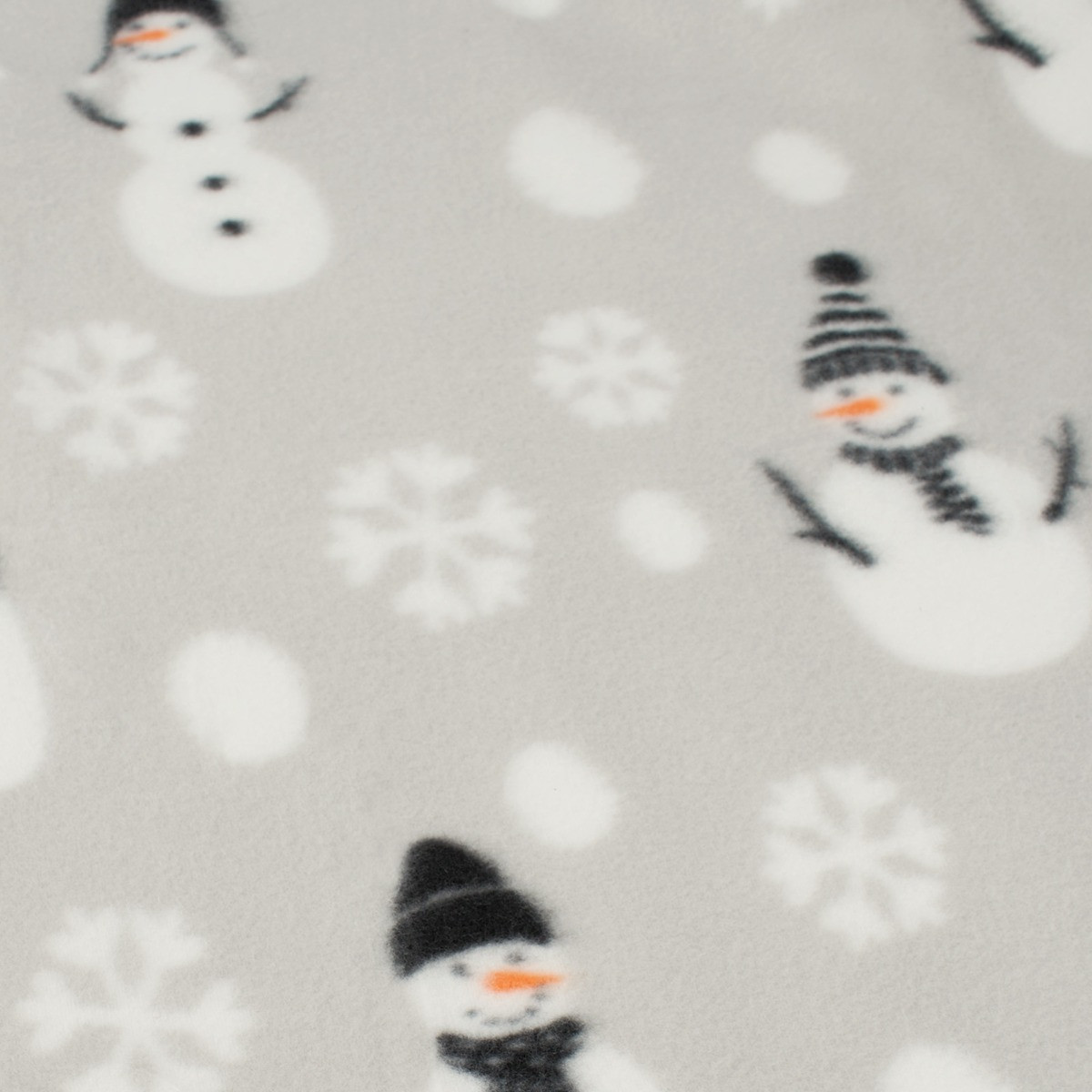 OHS Snowman Fleece Throw - Grey>