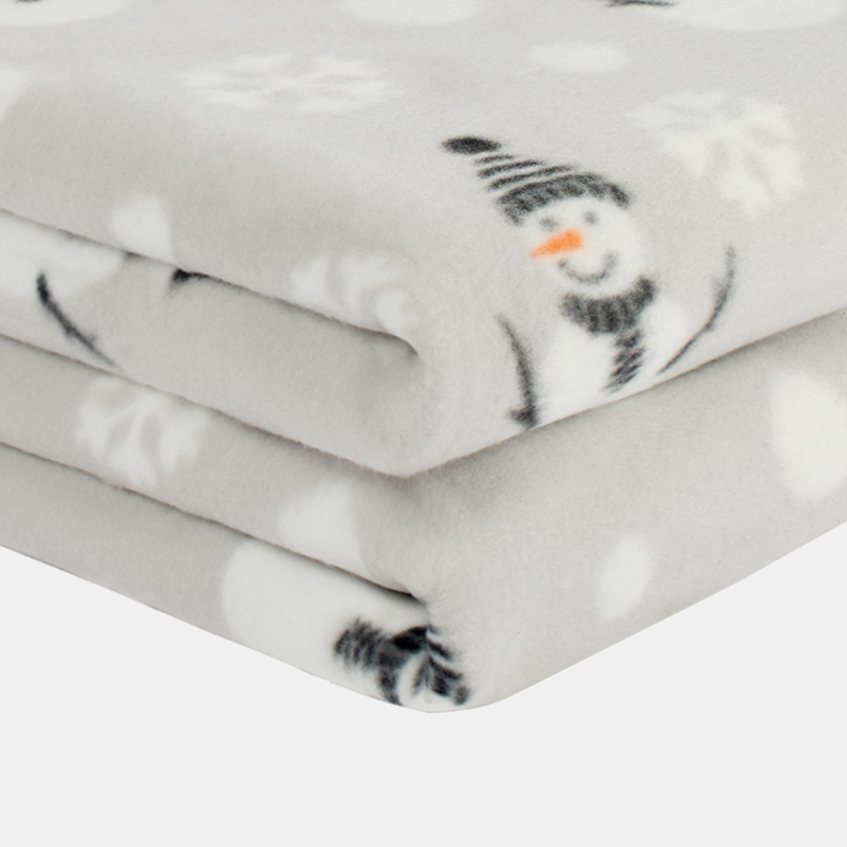 OHS Snowman Fleece Throw - Grey>