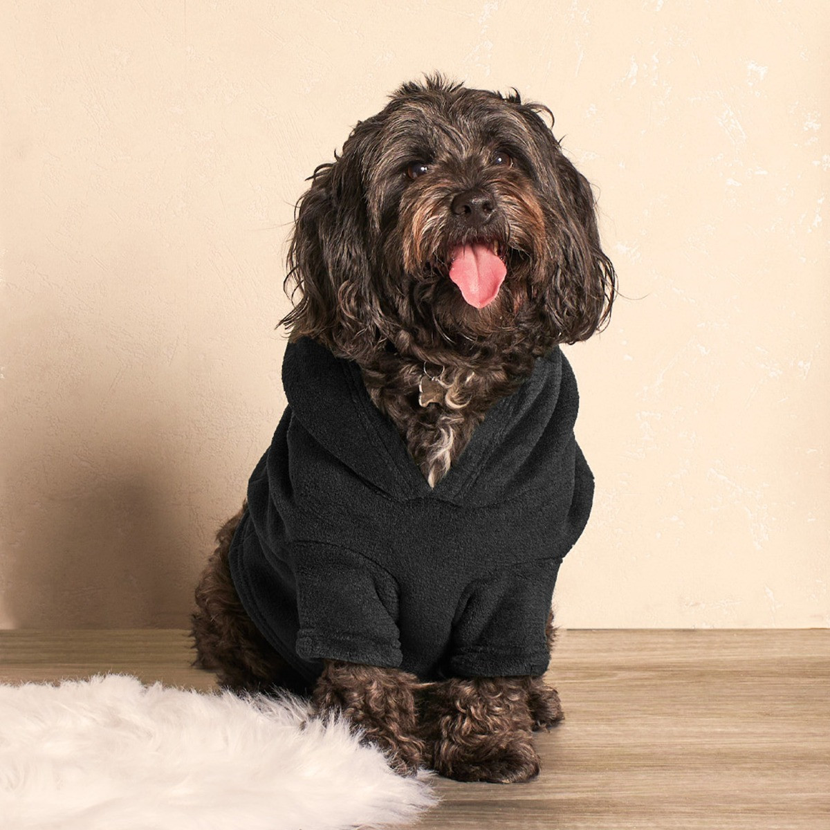 OHS Small Dog Hoodie Blanket - Black>