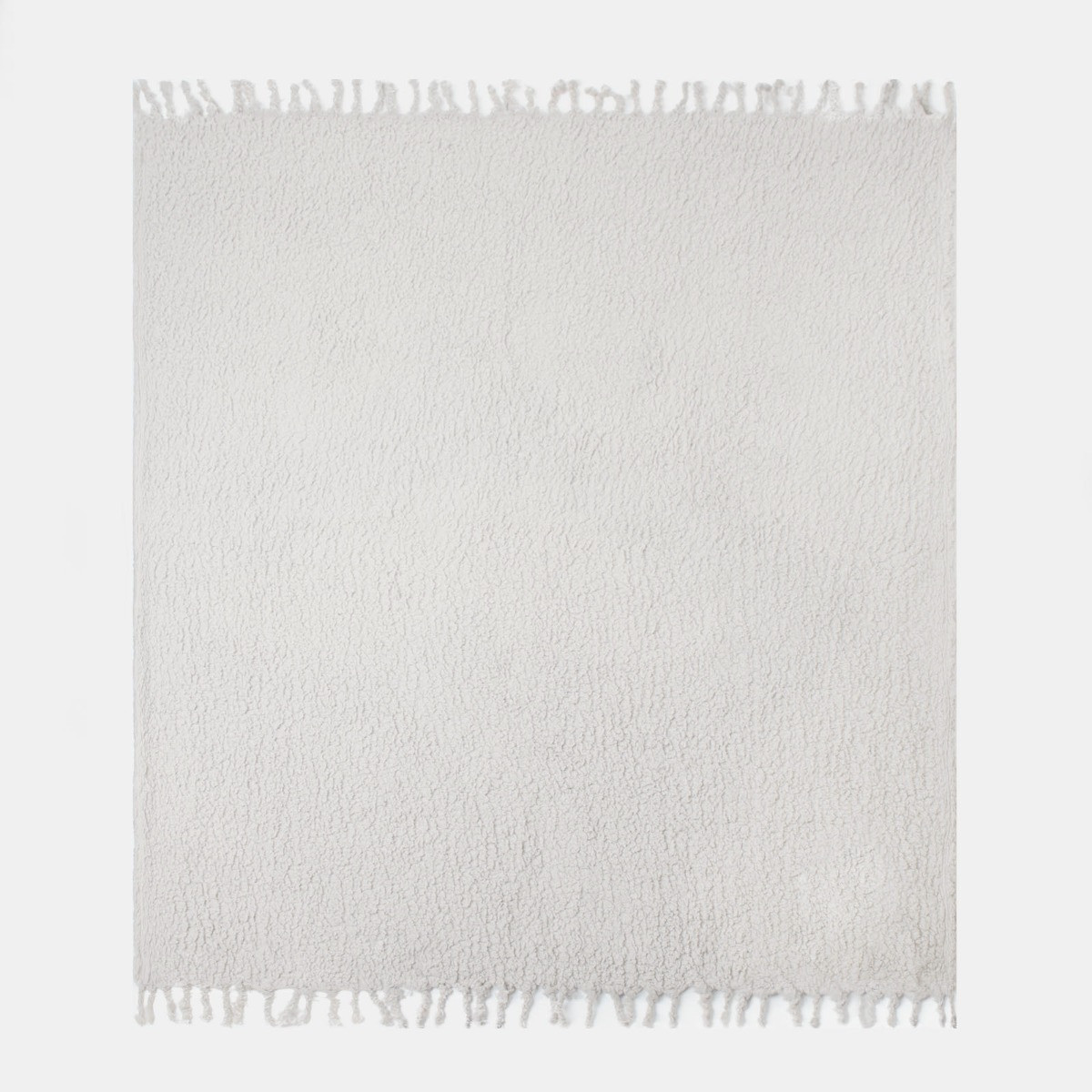 OHS Tassel Sherpa Fleece Throw - Grey>