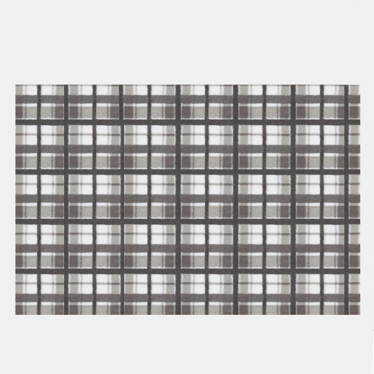 OHS Check Print Teddy Throw - Grey>