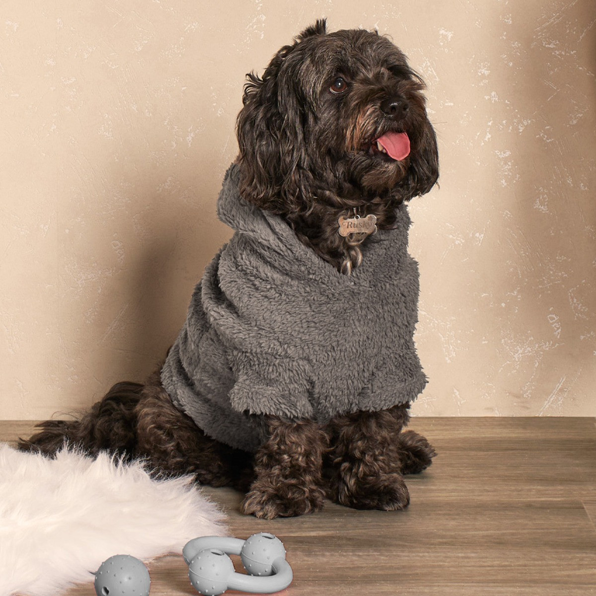 OHS Teddy Dog Hoodie Charcoal Small