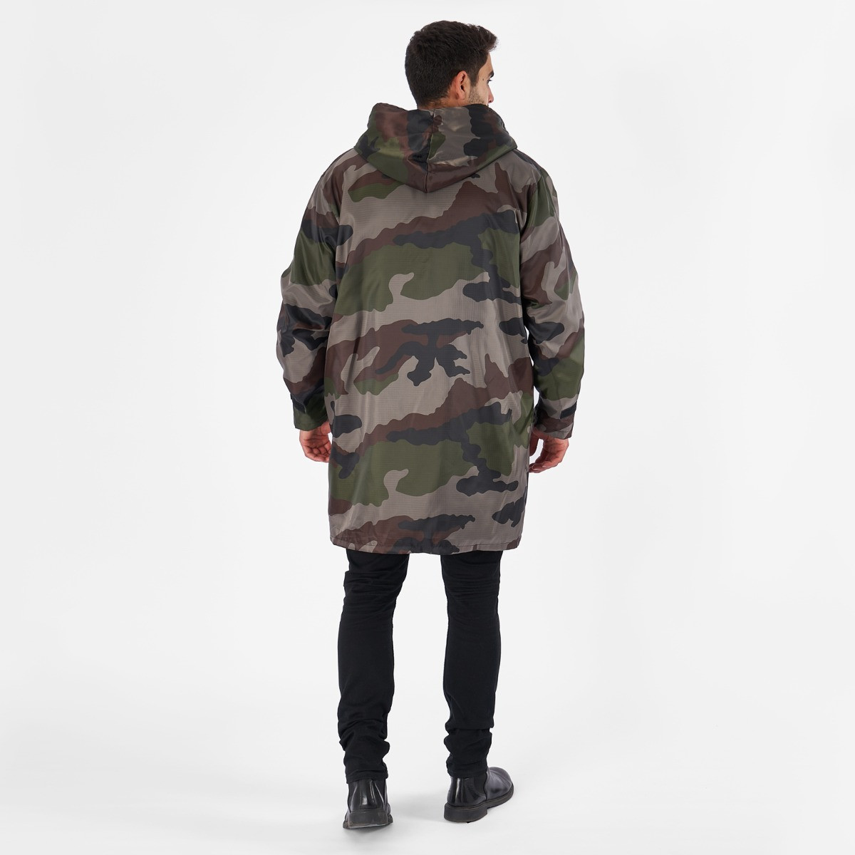 OHS Water Resistant Full Zip Changing Robe, Camo Khaki - S/M>