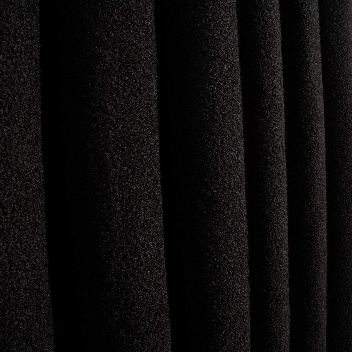 OHS Bouclé Eyelet Curtains - Black>