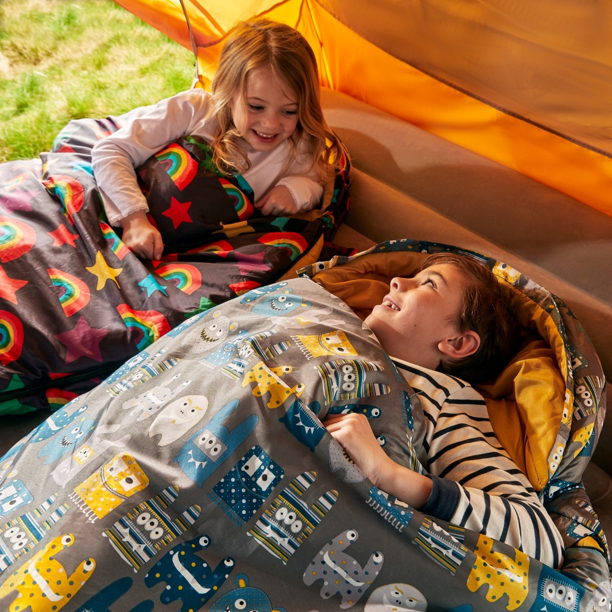 Silentnight Camping Collection Kids Sleeping Bag - Monsters>