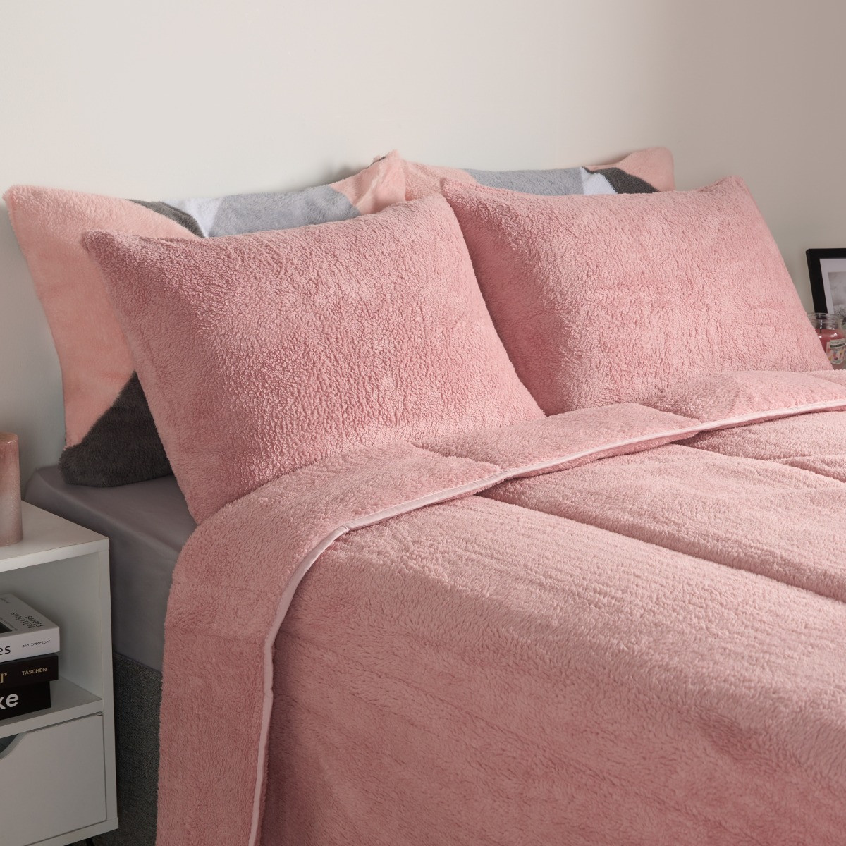 OHS Teddy Coverless 10.5 Duvet & Pillowcase - Blush>