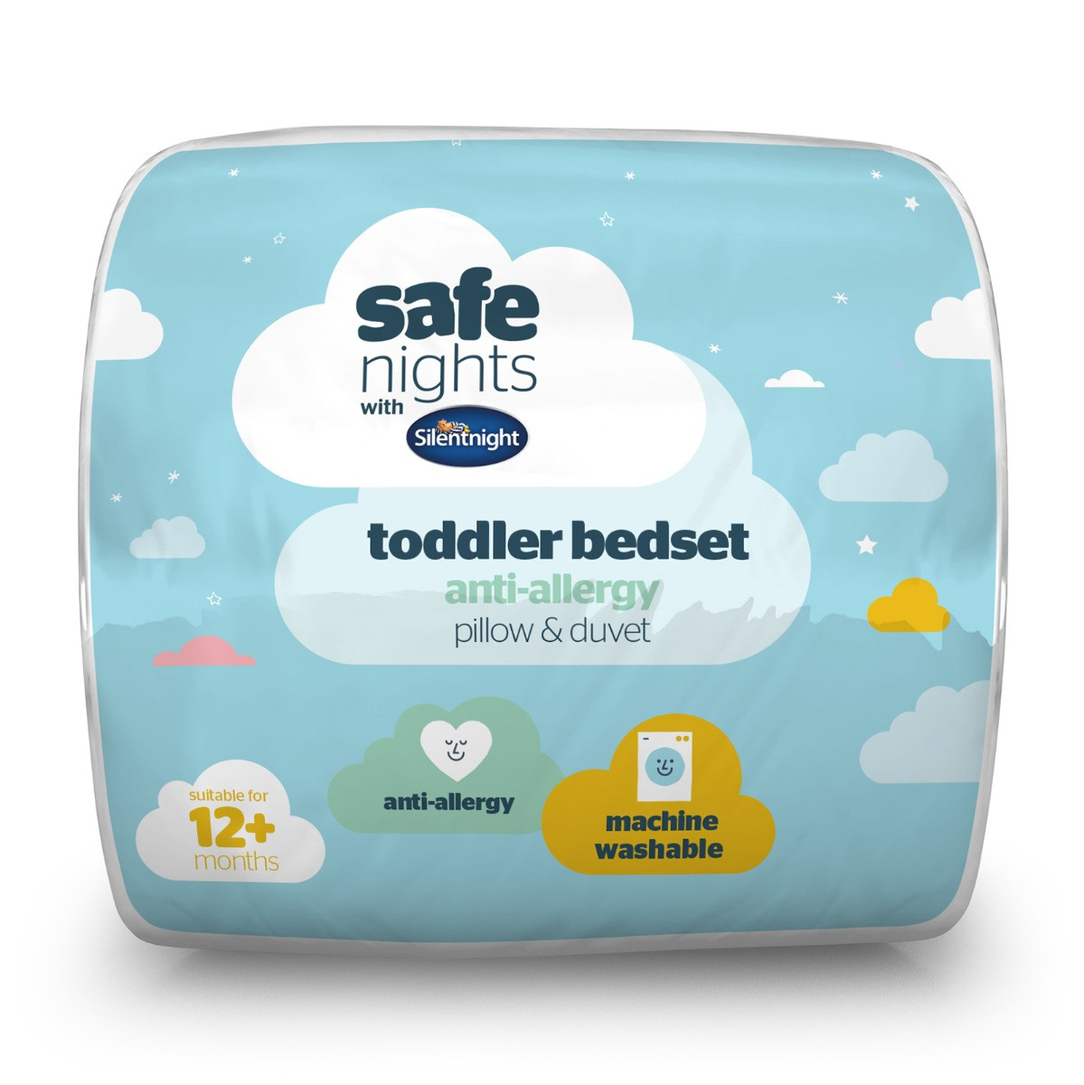 Silentnight Safe Nights Anti-Allergy Toddler Bedset, Cot Bed - 4.5 Tog>