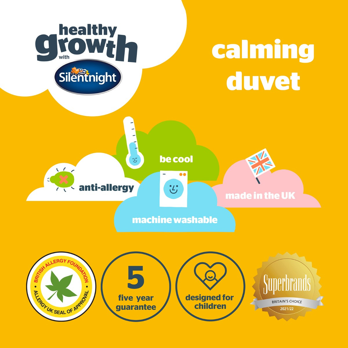 Silentnight Healthy Growth Calming Duvet, 10.5 Tog - Double>