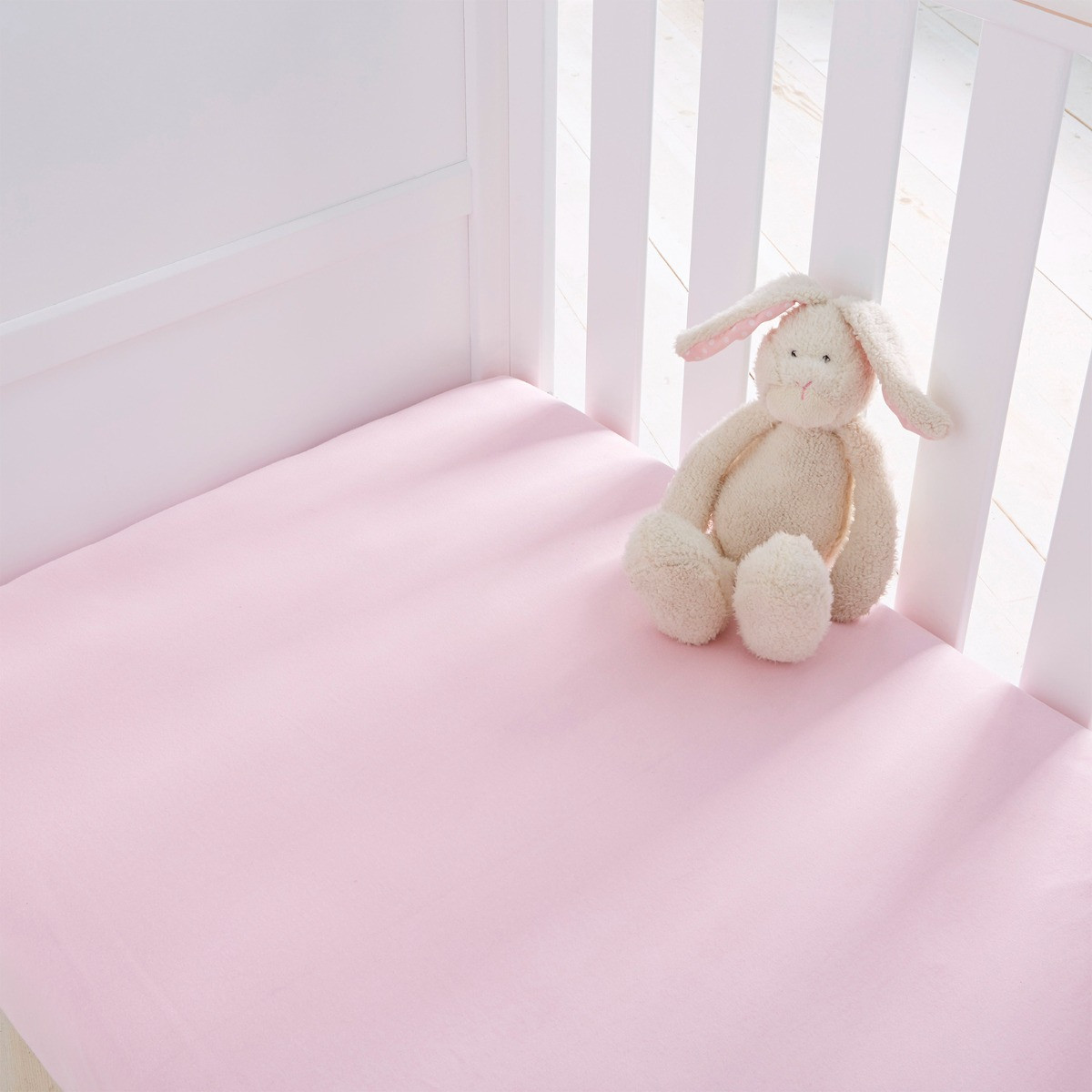 Silentnight Safe Nights 2 Pack Fitted Sheet, Cot Bed - Pink>